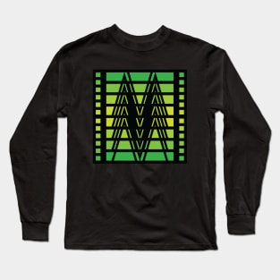 “Dimensional Levels” - V.6 Green - (Geometric Art) (Dimensions) - Doc Labs Long Sleeve T-Shirt